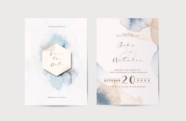 Elegant engagement wedding invitation template Free Psd