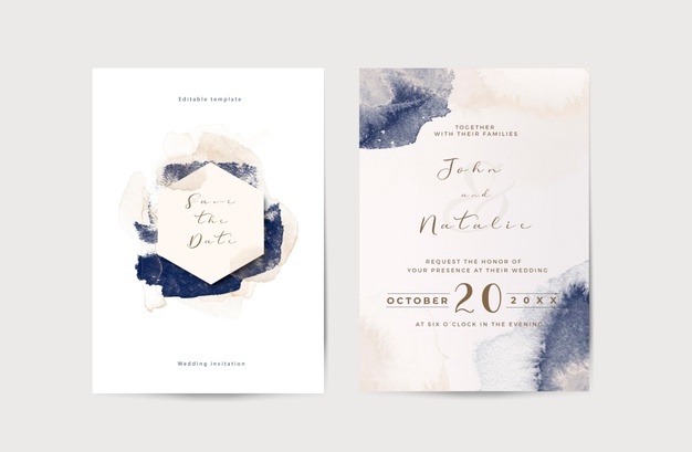 Elegant engagement wedding invitation template Free Psd